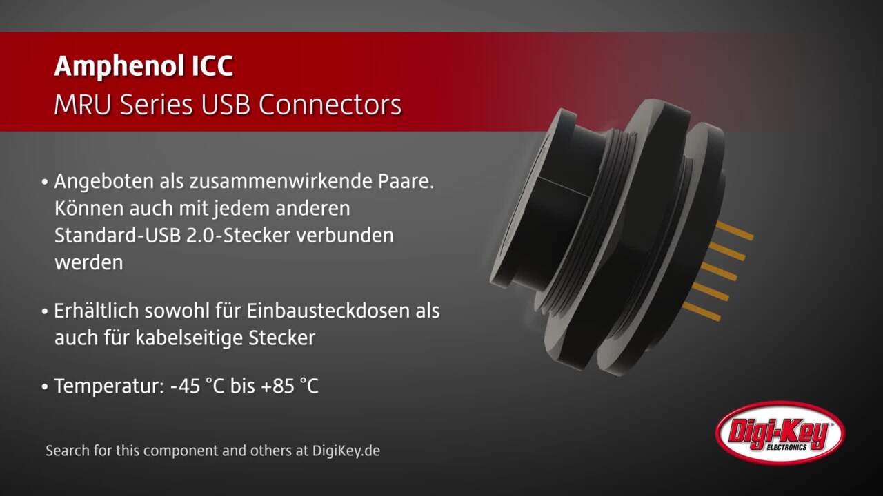 Amphenol ICC MRU Series USB Connectors | Digi-Key Daily