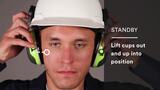 How to attach and use 3M™ PELTOR™ Earmuffs X-Series Hardhat How to attach and use 3M™ PELTOR™ Earmuffs X-Series Hardhat