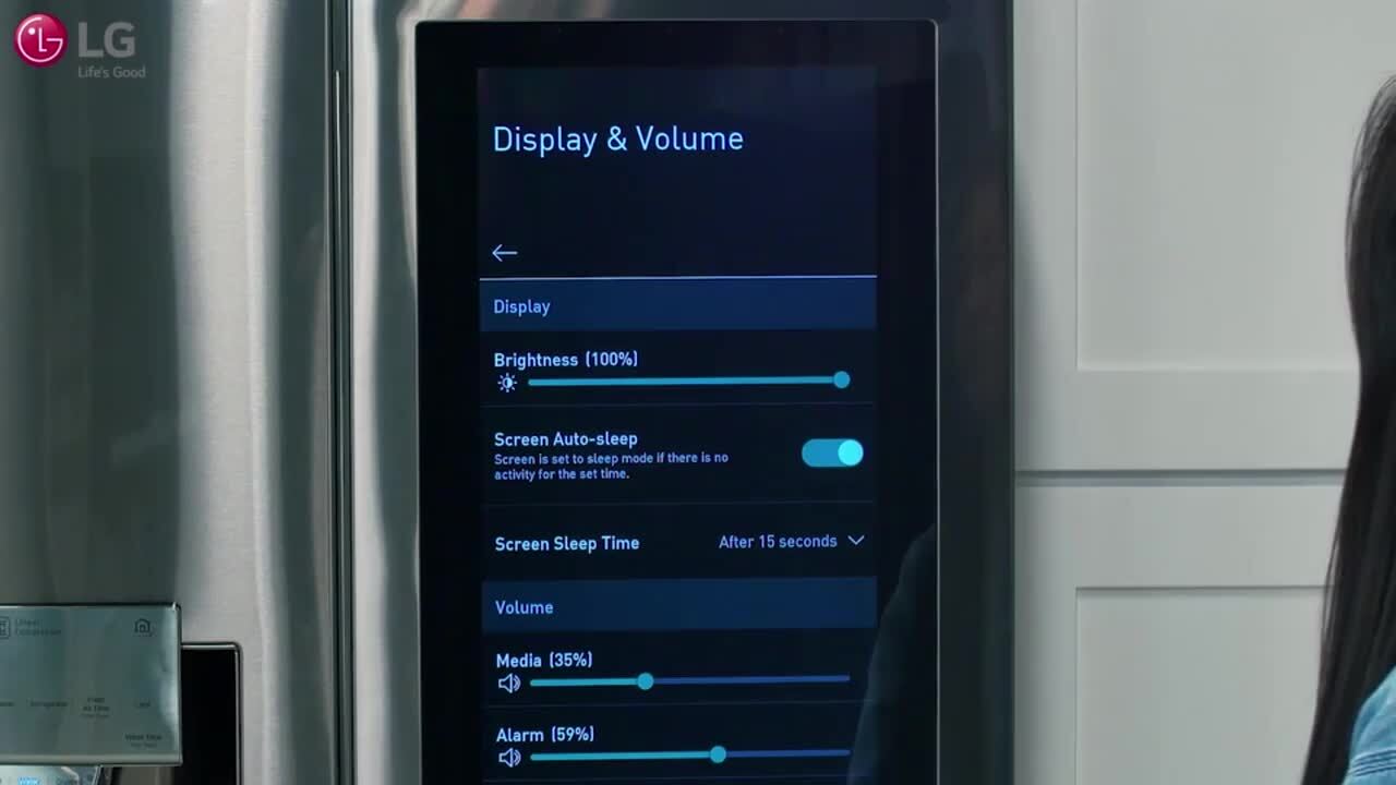 samsung refrigerator display dim