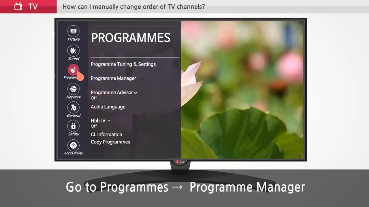 How to edit programmes on LG 27TQ615S-PZ.AEU