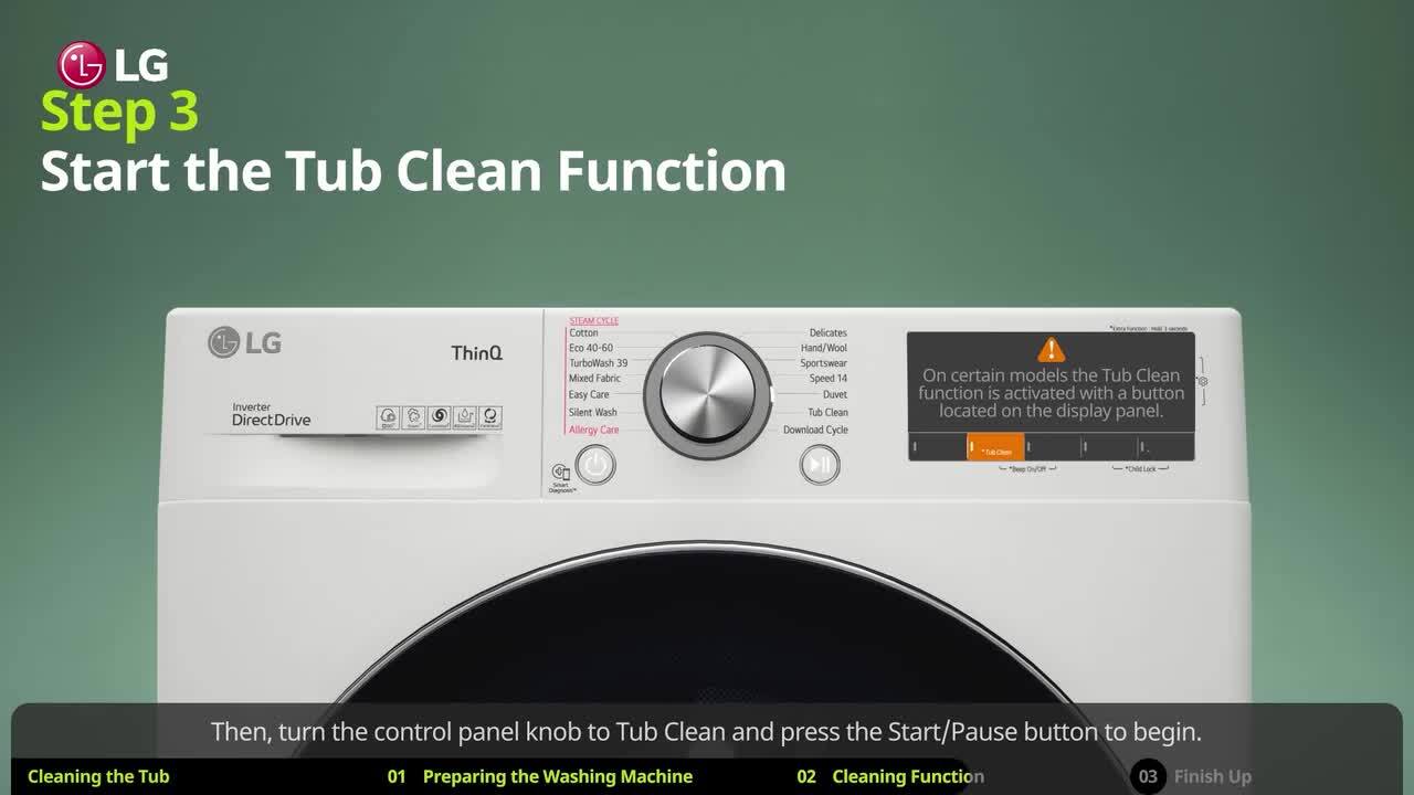LG Front Load Washer - Tub Cleaning 