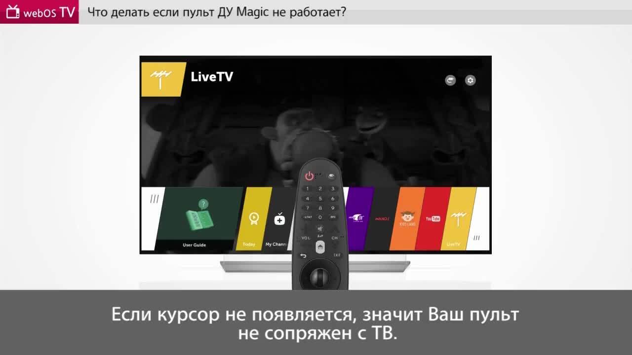 Библиотека справки: Что делать если пульт ДУ Magic не работает? | LG KZ