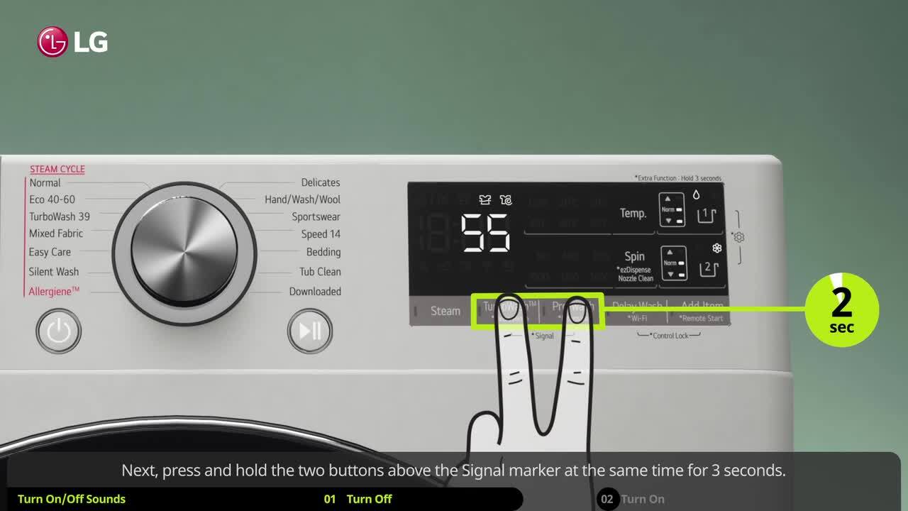 lg dryer turn off chime