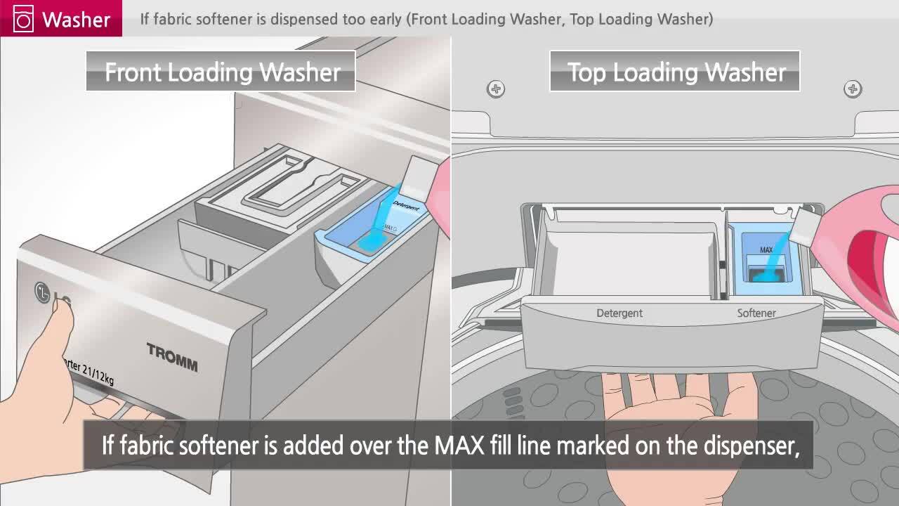 water in fabric softener dispenser lg