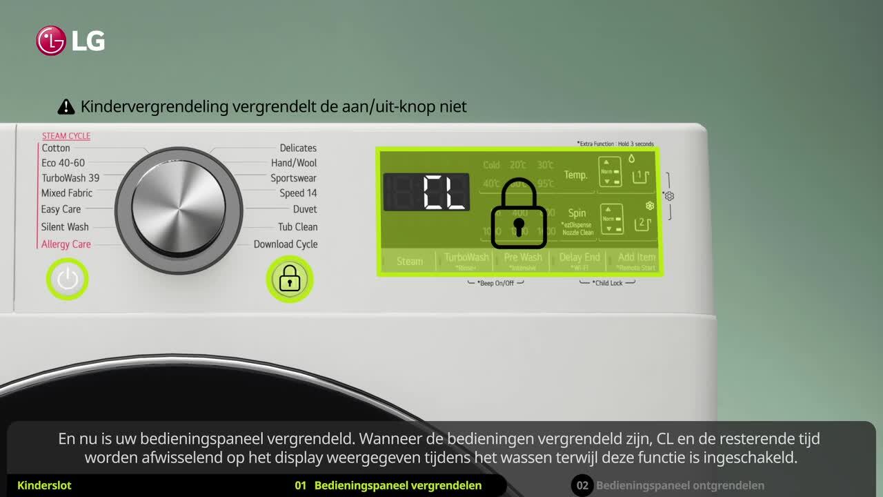 Video Uitleg: Video Uitleg: Hoe Het Kinderslot Op Uw Wasmachine Te  Gebruiken | Lg Nederland