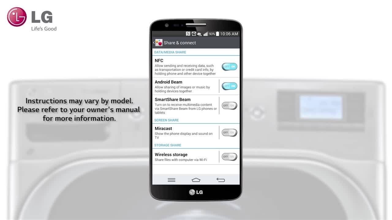Help library: LG Washer Dryer - NFC Tag On Basic Operation| LG SA