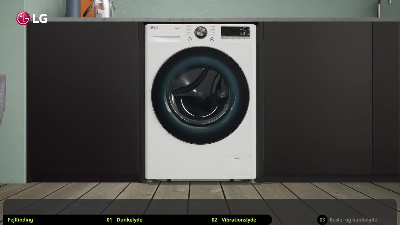 Guider: Video Guider: Min LG vaskemaskine larmer Danmark Support