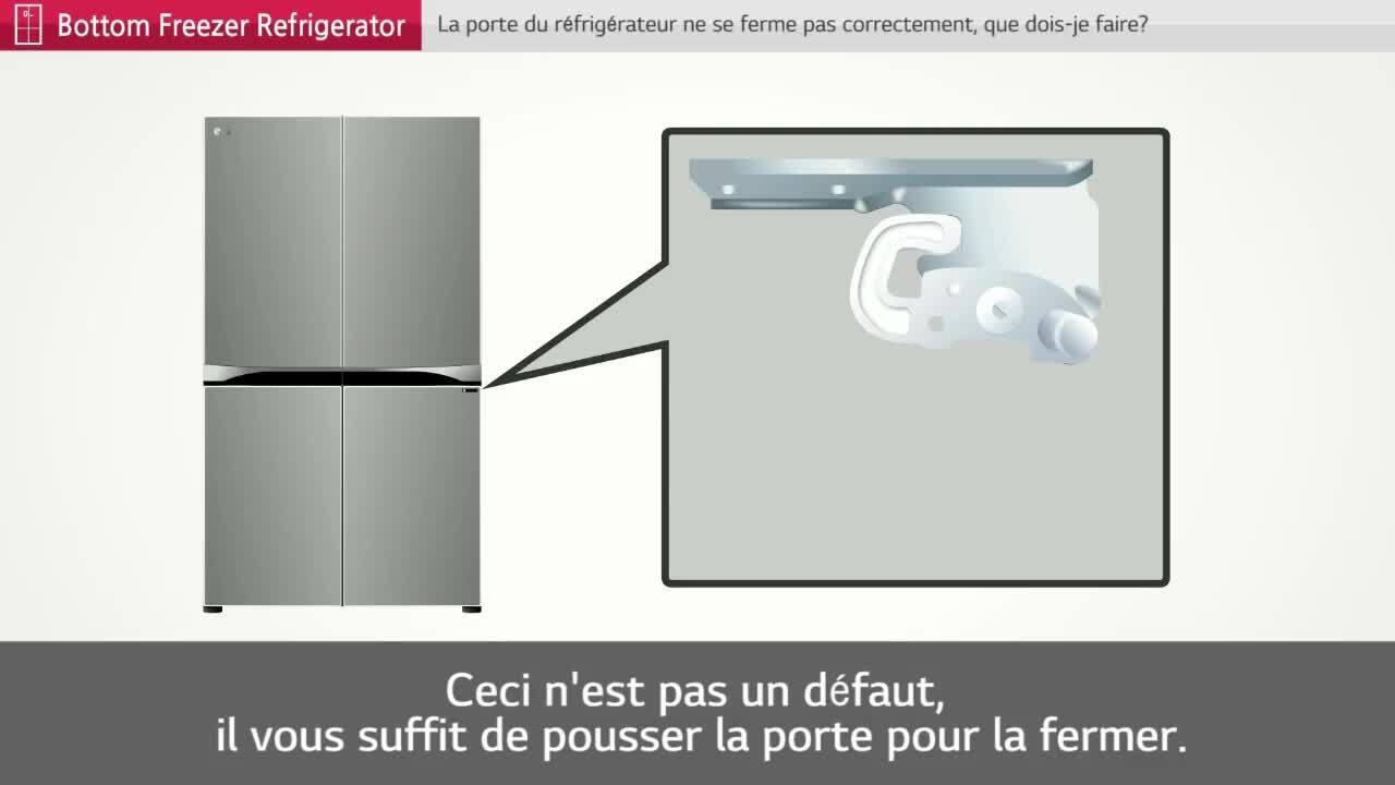 La porte de mon réfrigérateur ne se ferme pas ou mal, que faire ?