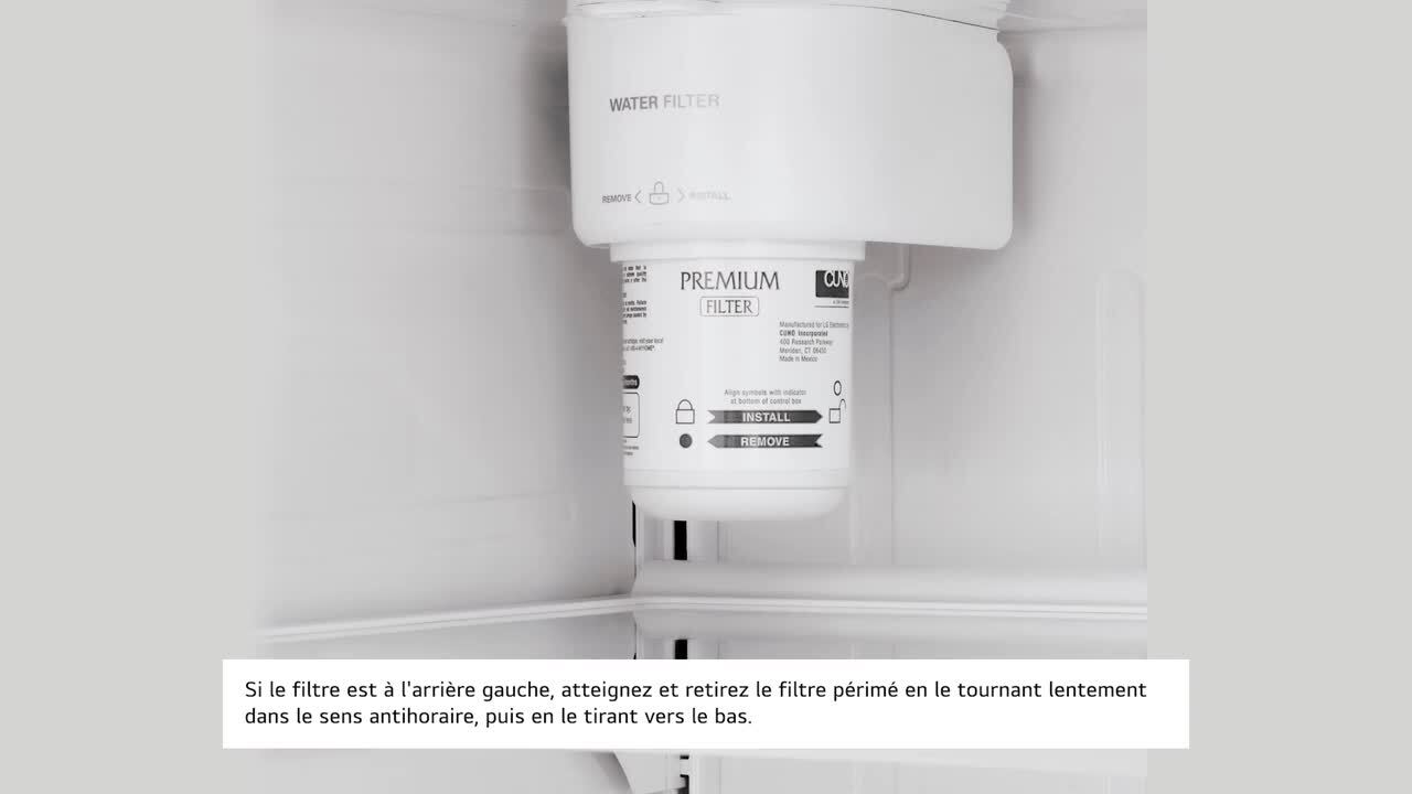VIDÉO] Remplacement du filtre à air frais au réfrigérateur à portes  battantes LG 