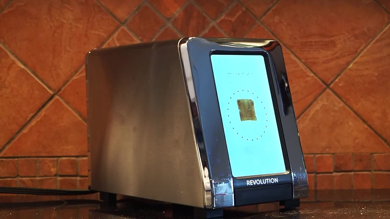 Grille-pain à écran tactile haute vitesse Revolution R180B, grille-pain  intelligent à 2 tranches avec technologie brevetée InstaGLO et mode Panini
