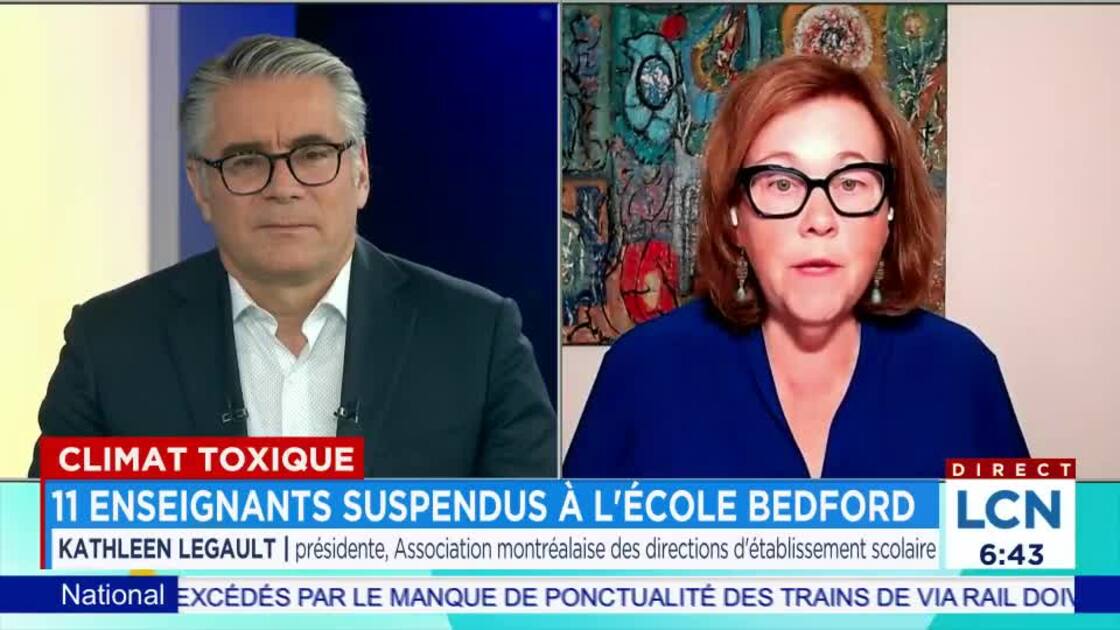 11 enseignants suspendus à l'école Bedford - Entrevue