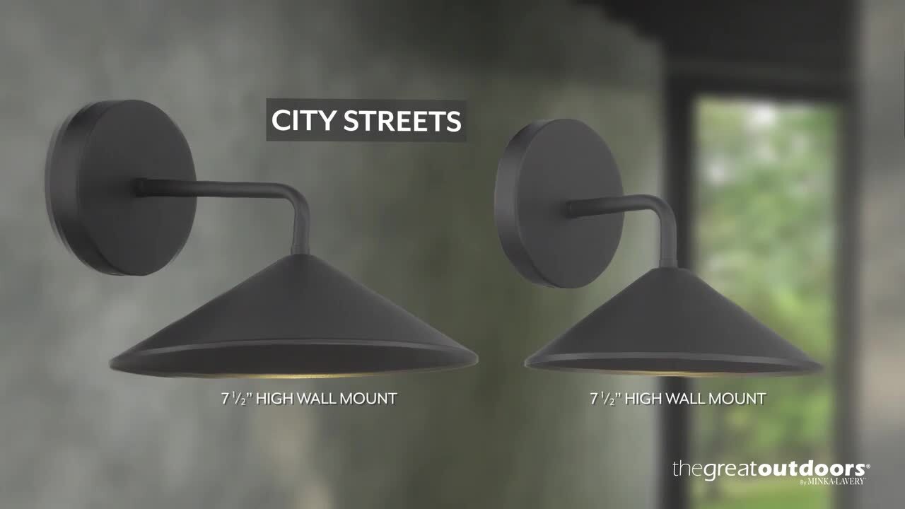 Minka Lavery City Streets 1-Light Sand Black LED Outdoor Wall