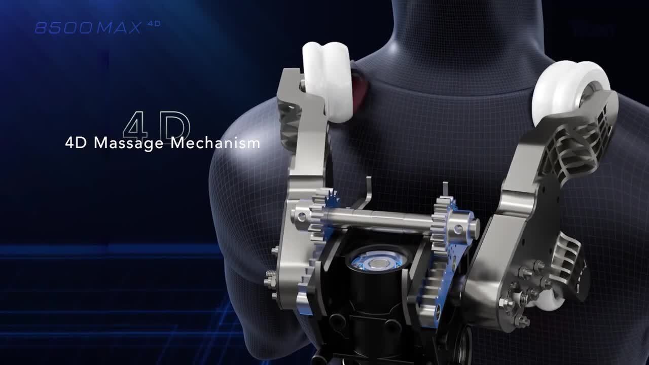 TITAN Pro 8500 MAX Black Faux Leather Reclining 4D Massage Chair