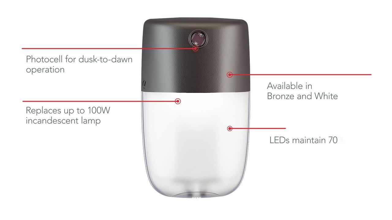 Lithonia Lighting 1800-Lumen 100-Watt EQ White Integrated LED Dusk-to-Dawn Floodlight Lithonia Lighting 1800-Lumen 100-Watt EQ White Integrated LED Dusk-to-Dawn Floodlight
