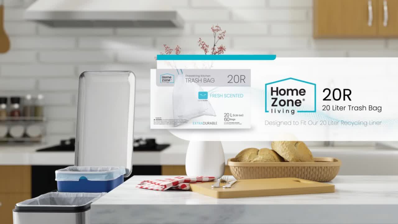 Home Zone Living 5.3 Gal. 60-Count Code 20R Kitchen Trash Home Zone Living 5.3 Gal. 60-Count Code 20R Kitchen Trash