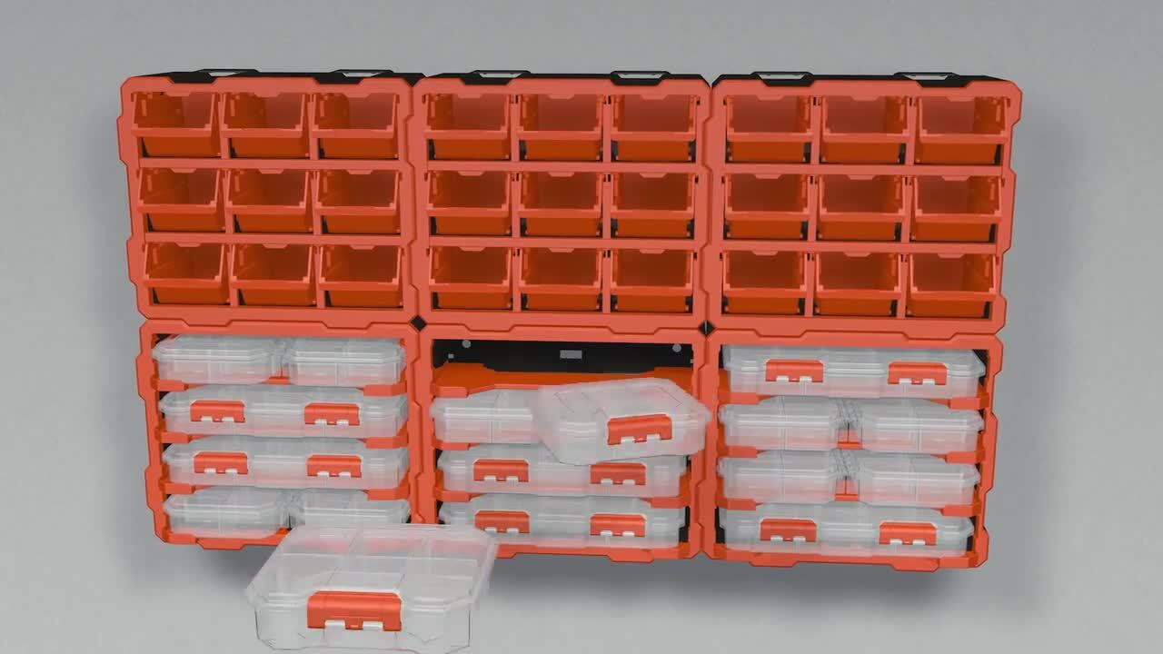 TACTIX Sortimentskasten Organizer Box mit Behältern verschiedene Größen, Organizer und Sortimentskästen, Boxen und Koffer, Werkstatteinrichtung