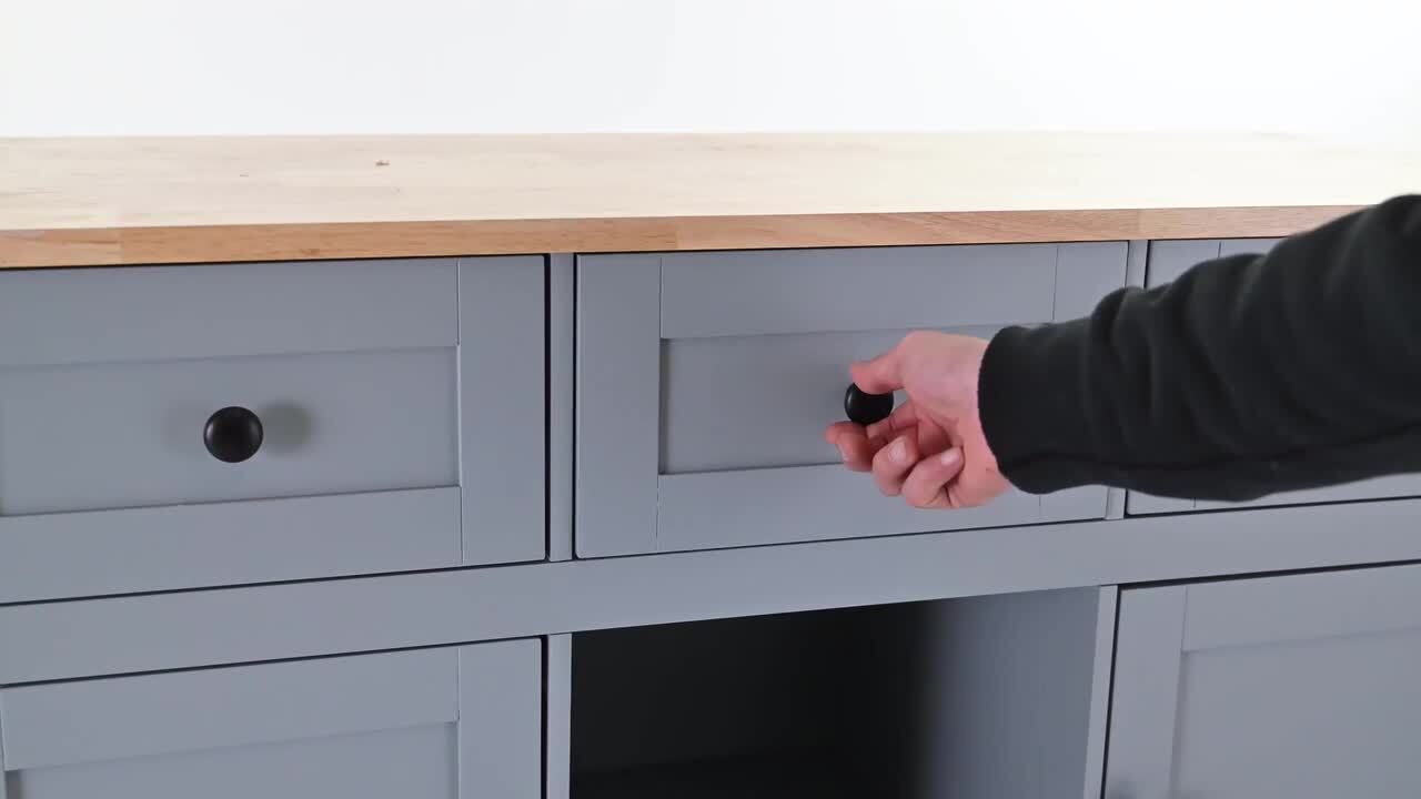 Black Foldable Rubber Wood Drop-Leaf Countertop 53.1 in. W Black Foldable Rubber Wood Drop-Leaf Countertop 53.1 in. W