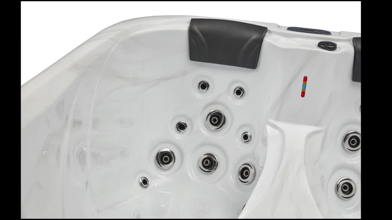 Luxury Spas Largo 3-Person 35-Jet Double Lounger Hot Tub with