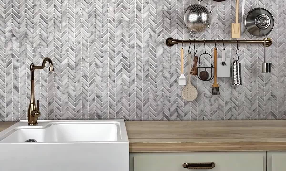 Apollo Tile Athens White 11-in x 12-in Polished Natural Stone Marble Circular Marble Look Floor and Wall Tile (4.51-sq. ft/ Carton)