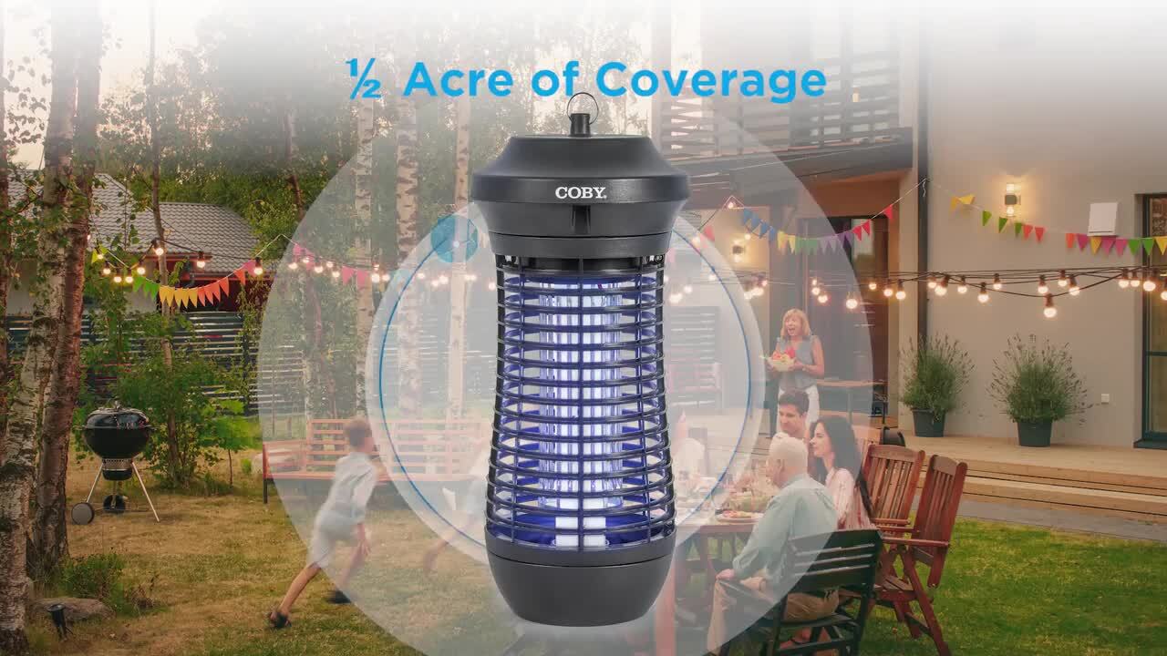 Coby 18-Watt , Outdoor Bug Zapper Covers Half an Acre, Non-Toxic