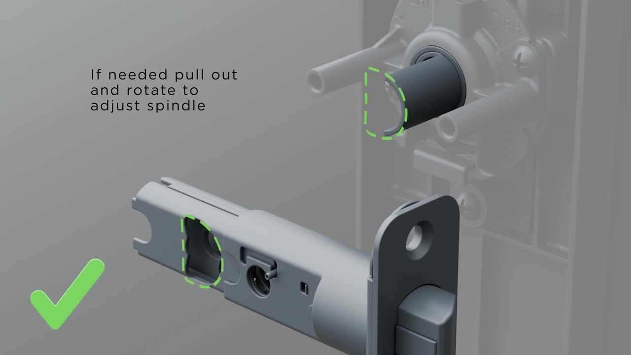 Kwikset Caerus Satin Nickel Single Cylinder Keyed Entry Door