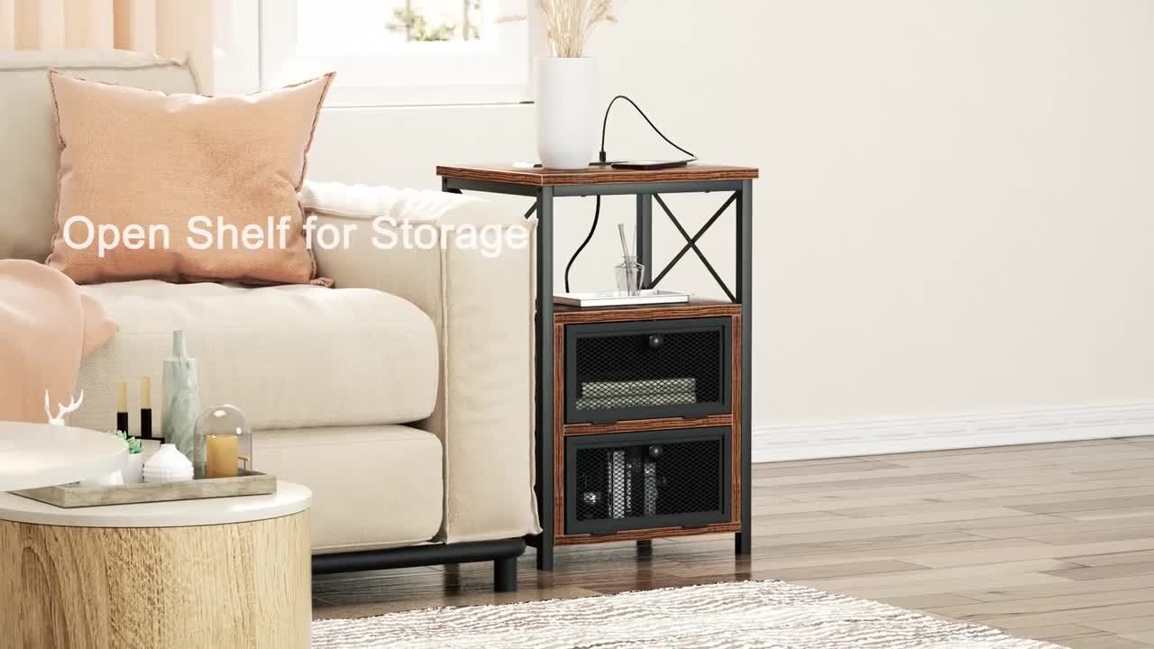 Living room end tables 2024 with charging station