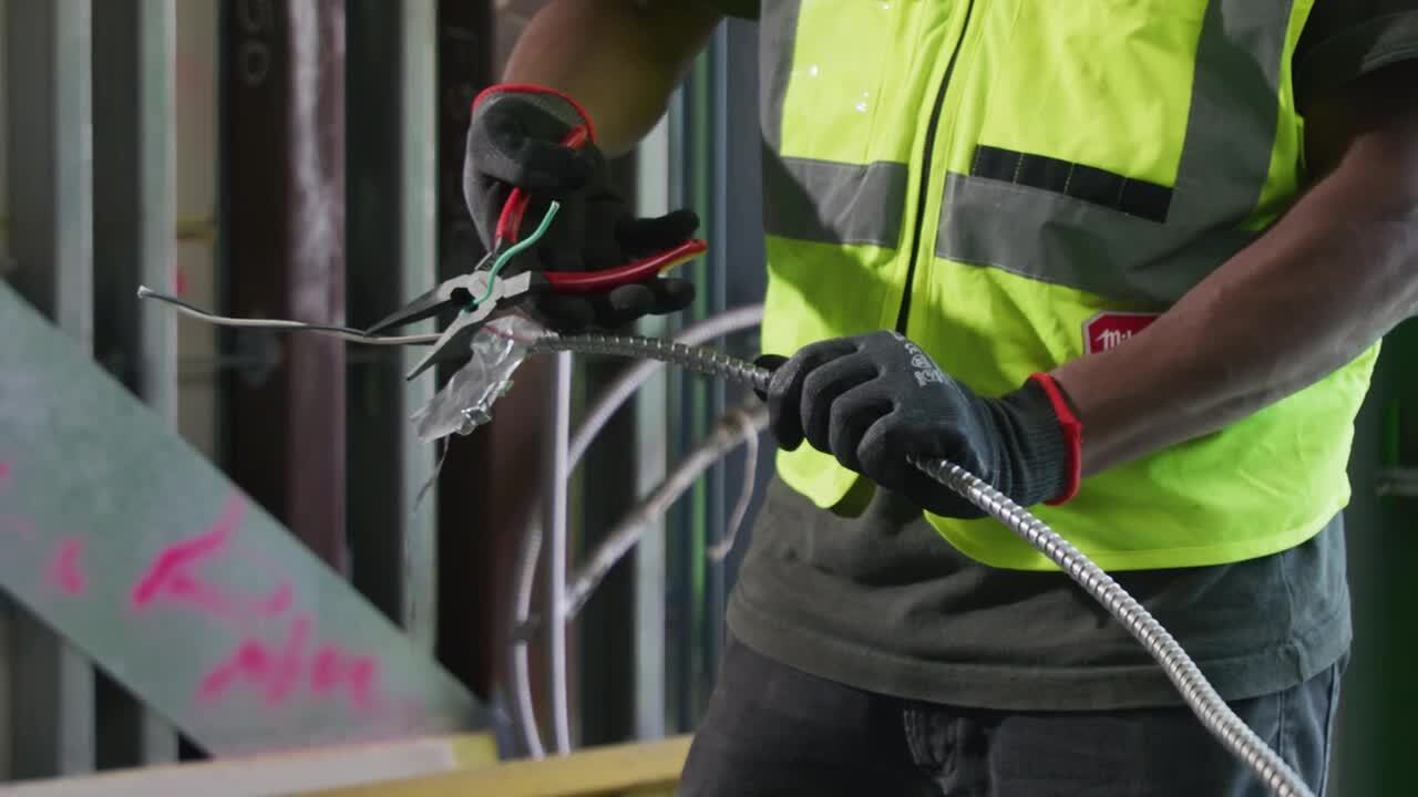 Milwaukee 8 in. Long Needle Nose Pliers with Fish Tape Puller and