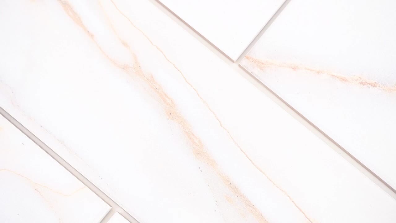 Kalypso Monet 4 in. x 12 in. Glossy Ceramic White Subway Wall Tile (10.76 sq. ft./Case)
