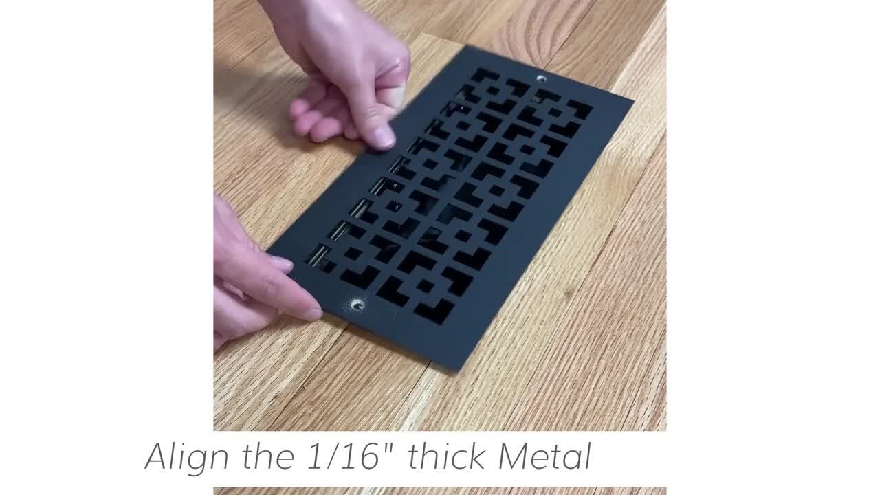 STELLAR Metal Screw-In Floor Register. Duct Opening 6x12 (Overall