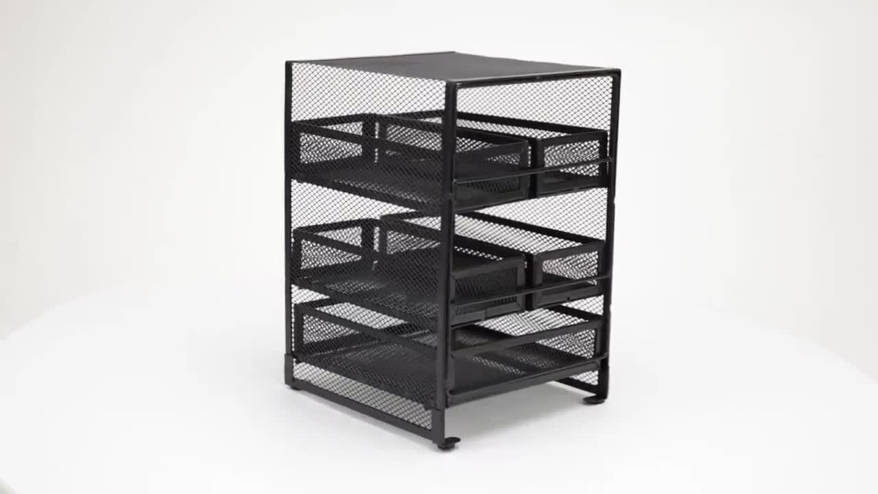 Mind Reader 5 Drawer Metal Mesh Storage Cabine - Black, 1 ct