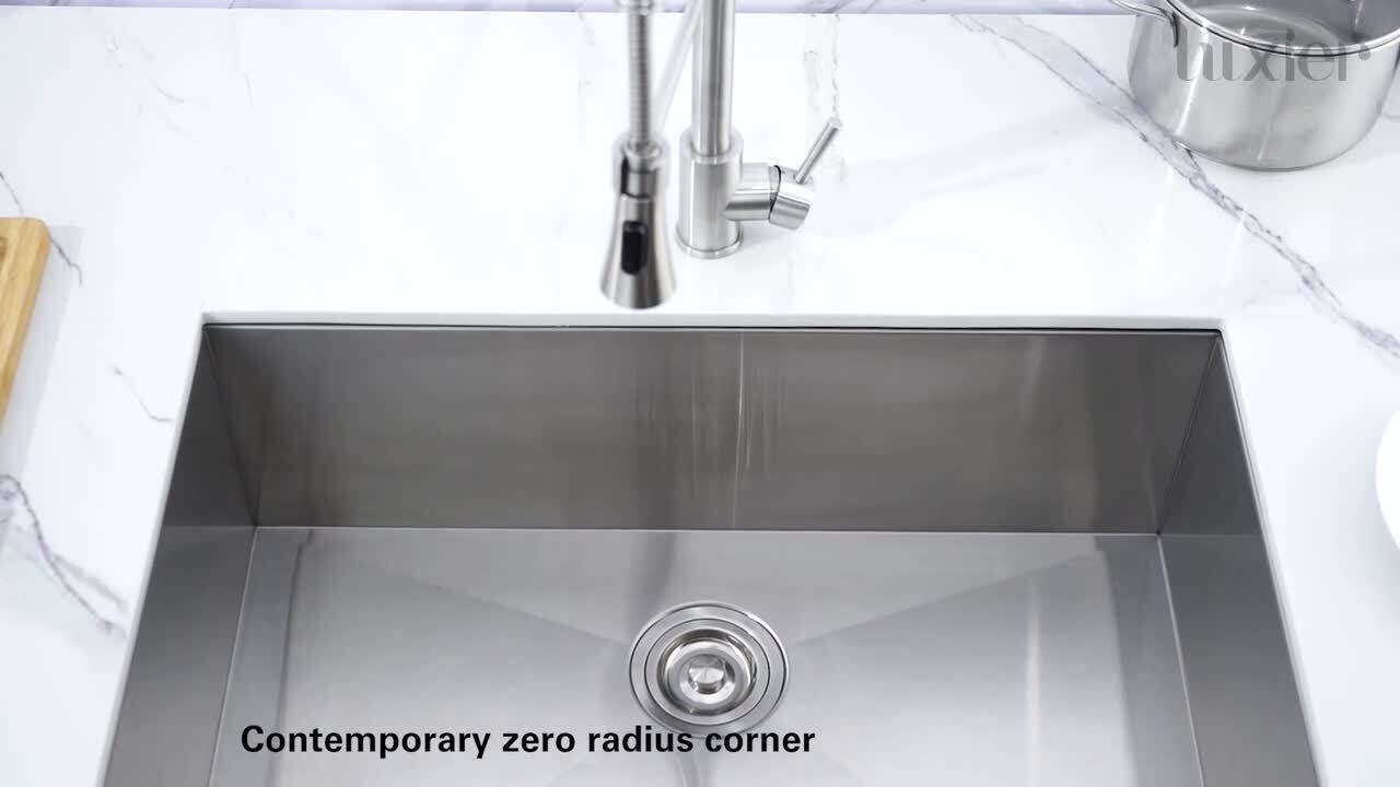 Handmade Farmhouse Apron-Front Stainless Steel 30 in. Single Bowl Kitchen Sink Handmade Farmhouse Apron-Front Stainless Steel 30 in. Single Bowl Kitchen Sink