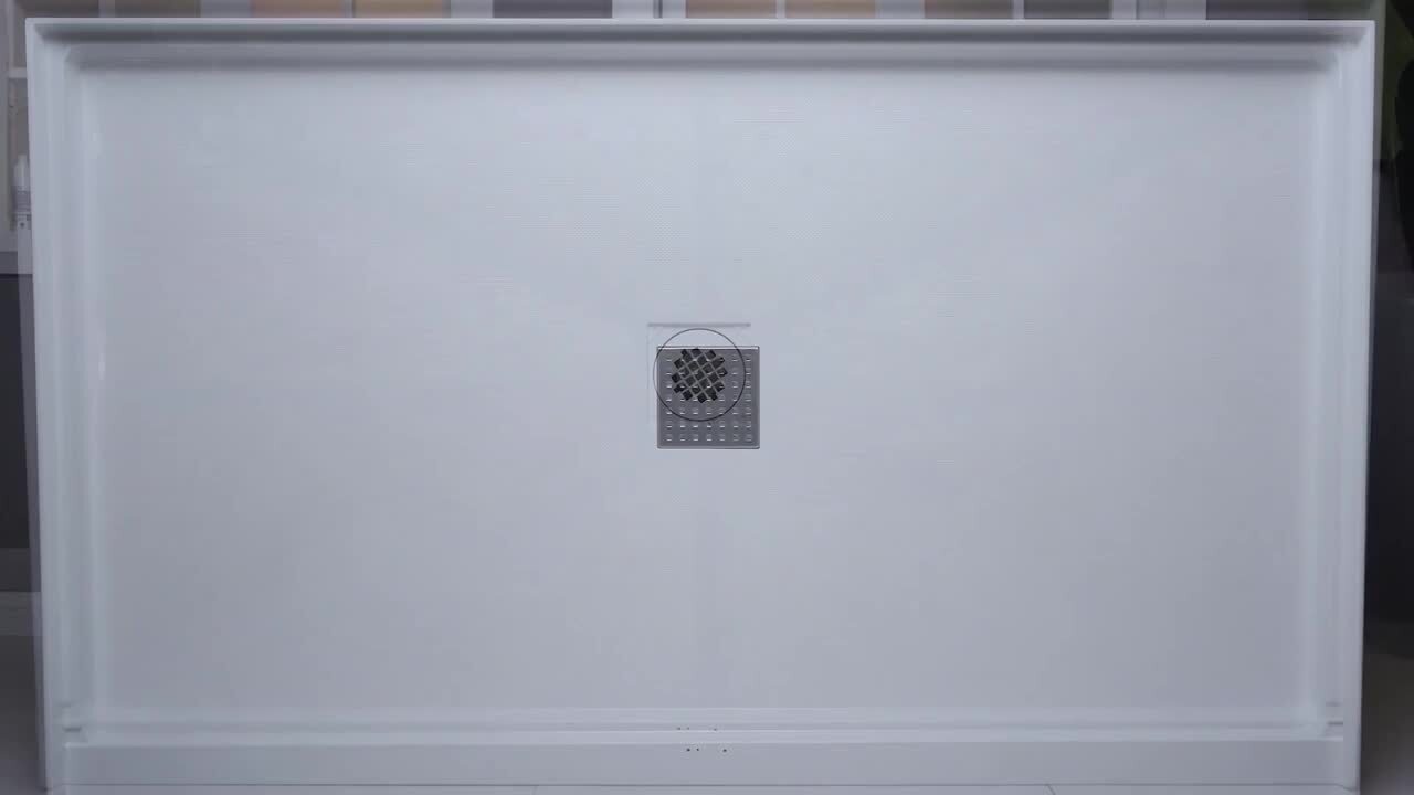 36 in. x 36 in. Solid Surface Single Threshold Shower Pan in White 36 in. x 36 in. Solid Surface Single Threshold Shower Pan in White