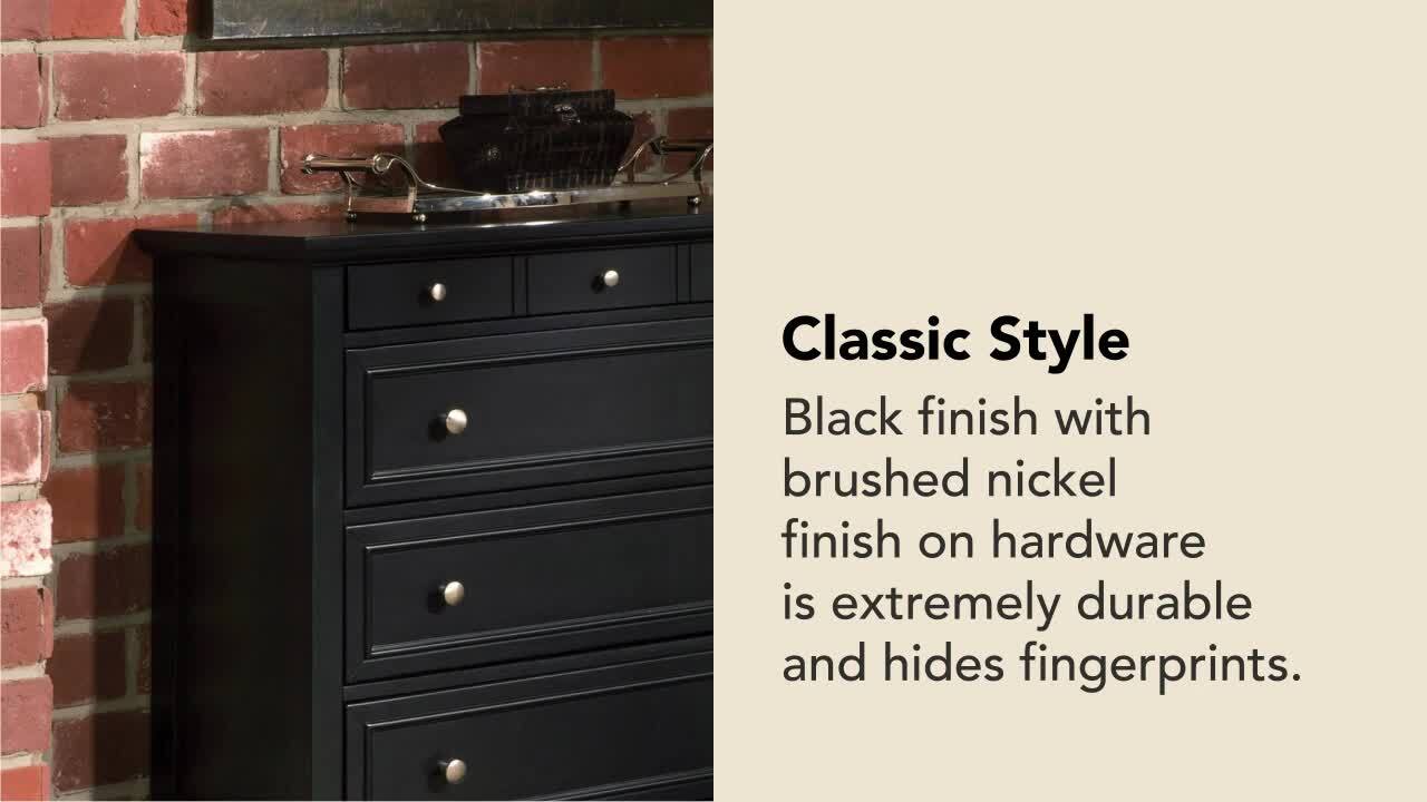 HOMESTYLES Bedford 4-Drawer Black Chest 5531-41 - The Home Depot