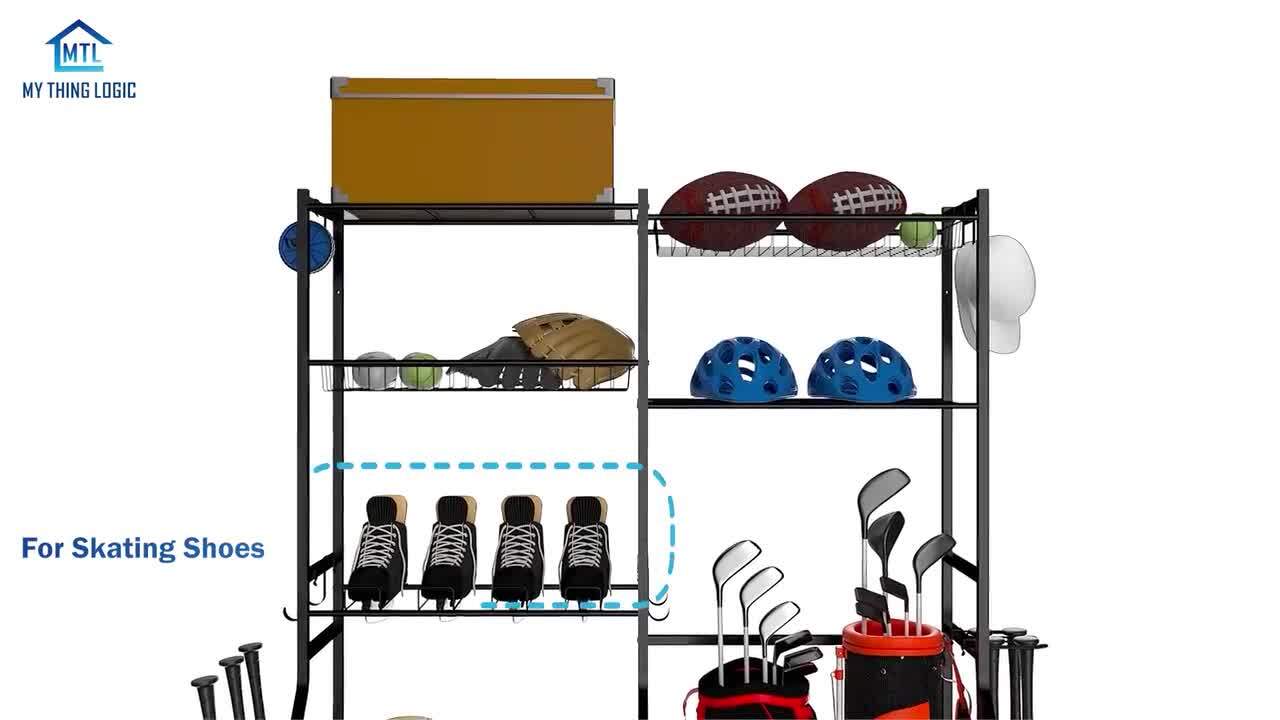 Storage Logic Storage in the Sports Equipment department at