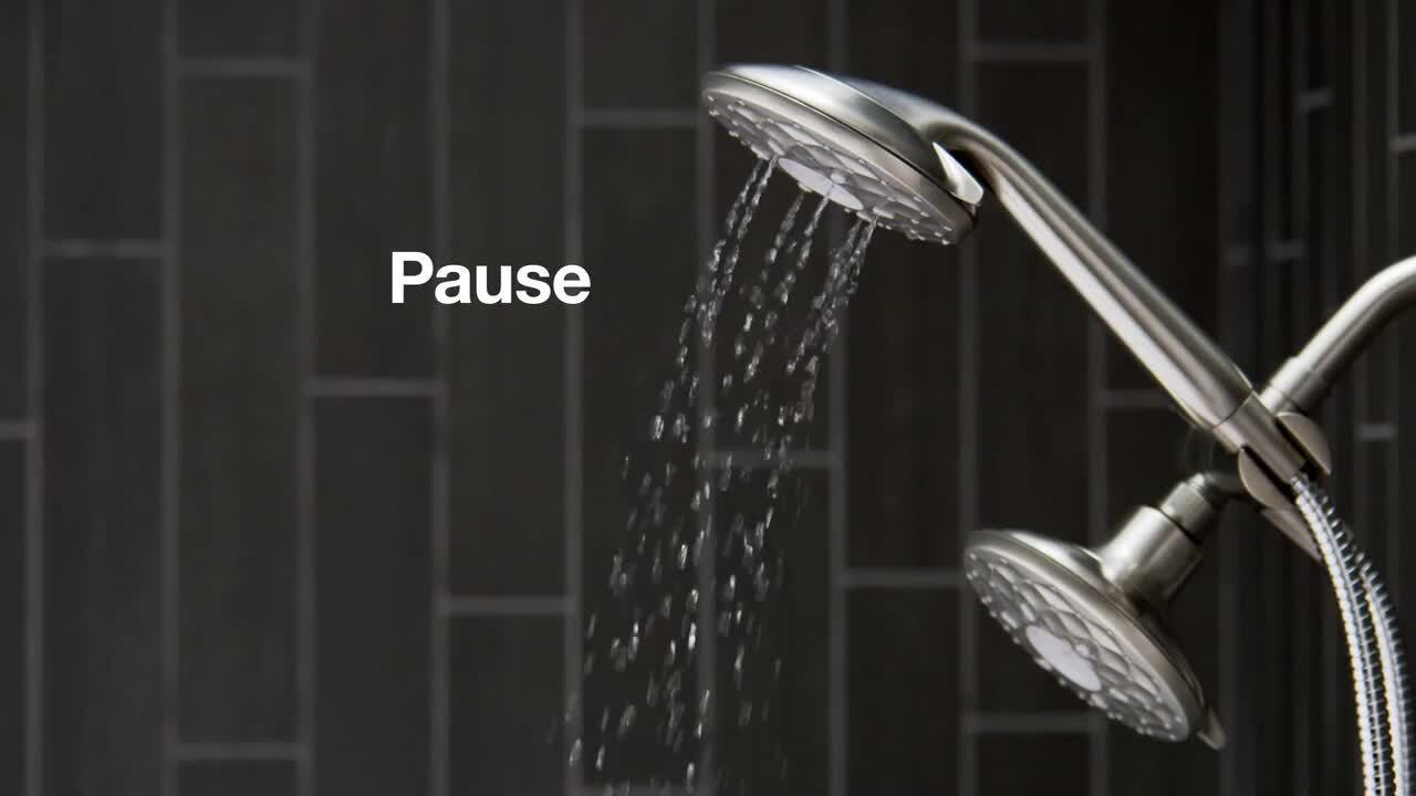 Rally 6-Spray 5.7 in. Single Wall Mount Fixed Adjustable Shower Head in Vibrant Brushed Nickel Rally 6-Spray 5.7 in. Single Wall Mount Fixed Adjustable Shower Head in Vibrant Brushed Nickel
