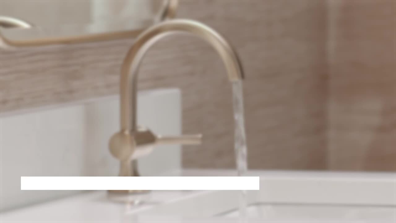 Delta Albion Gold Single Handle Single Hole Bathroom Faucet with