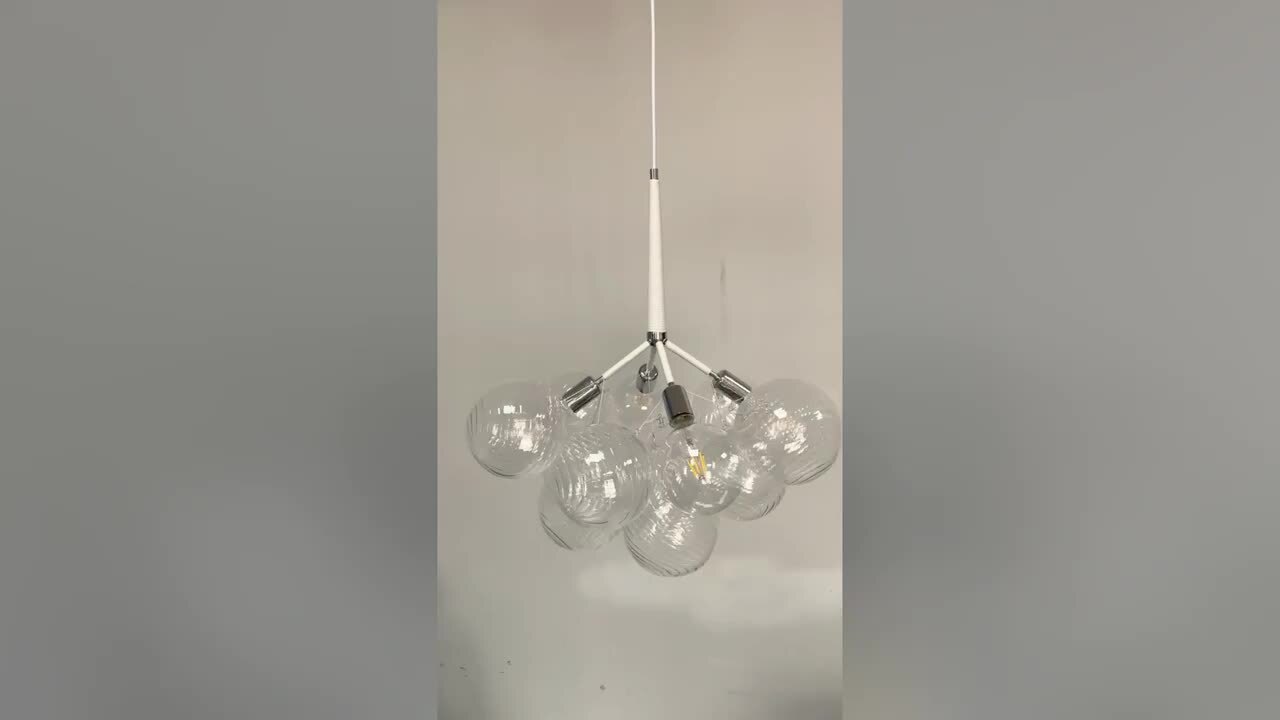 Henveton Kinlea 4-Light Chrome Modern Swirled Sphere