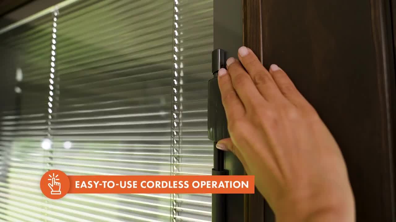 70-1/2 in. x 79-1/2 in. 200 Series White Left-Hand Perma-Shield Gliding Patio Door w/ White Int, Blinds and ORB Hardware 70-1/2 in. x 79-1/2 in. 200 Series White Left-Hand Perma-Shield Gliding Patio Door w/ White Int, Blinds and ORB Hardware