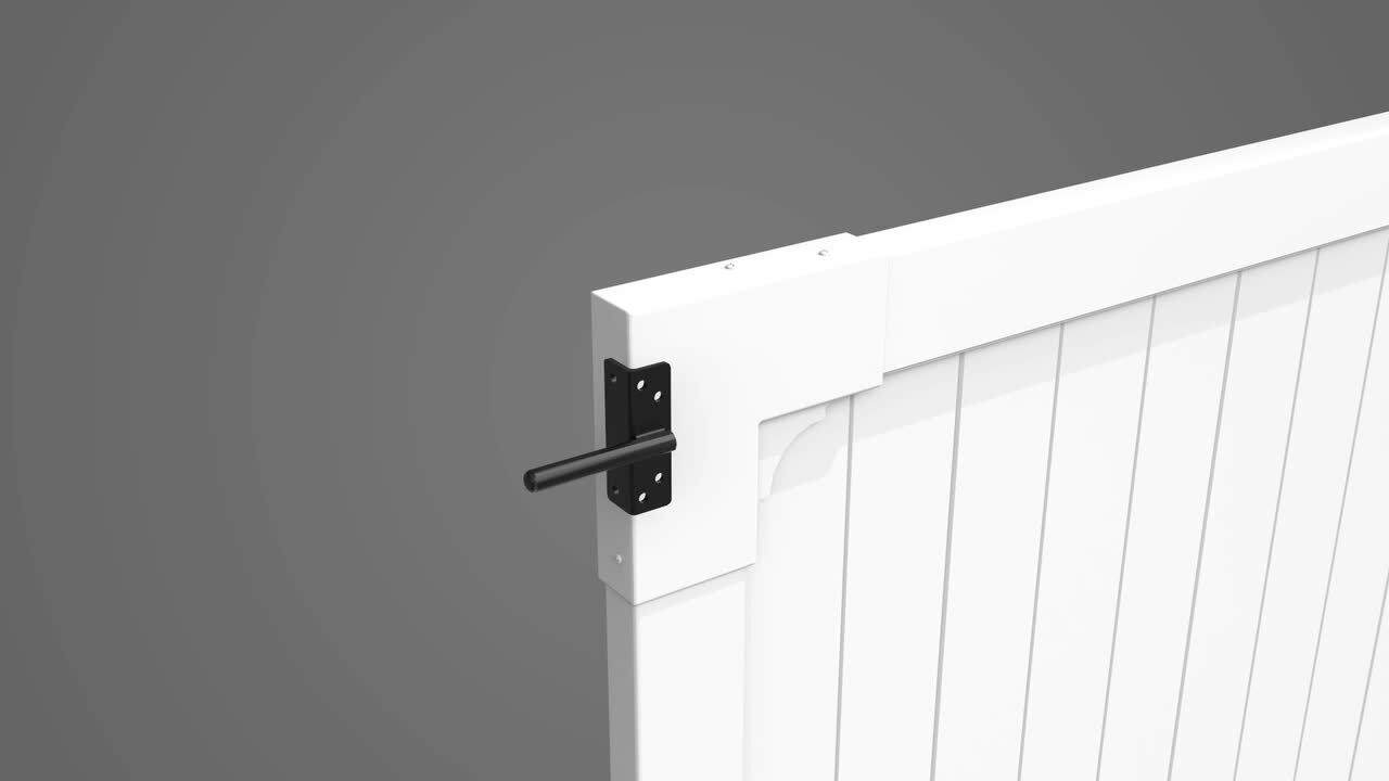 WamBam Fence 4 ft. H x 4 ft. W Westport White Vinyl Privacy Fence Gate with Stainless Steel Hardware