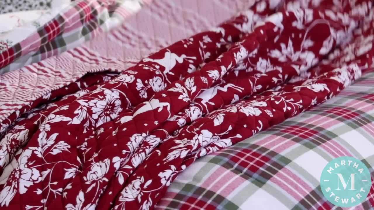 MARTHA STEWART Holiday Woodland 1-Piece White/Light Blue Ultra