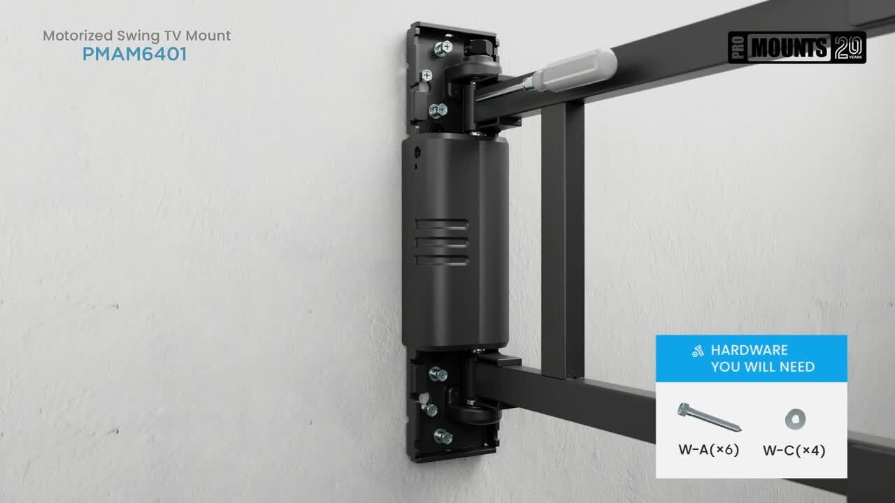 ProMounts Motorized Swing TV Wall Mount for TVs 32 in. to 75 in. Up to 110  lbs. with Remote PMAM6401 - The Home Depot