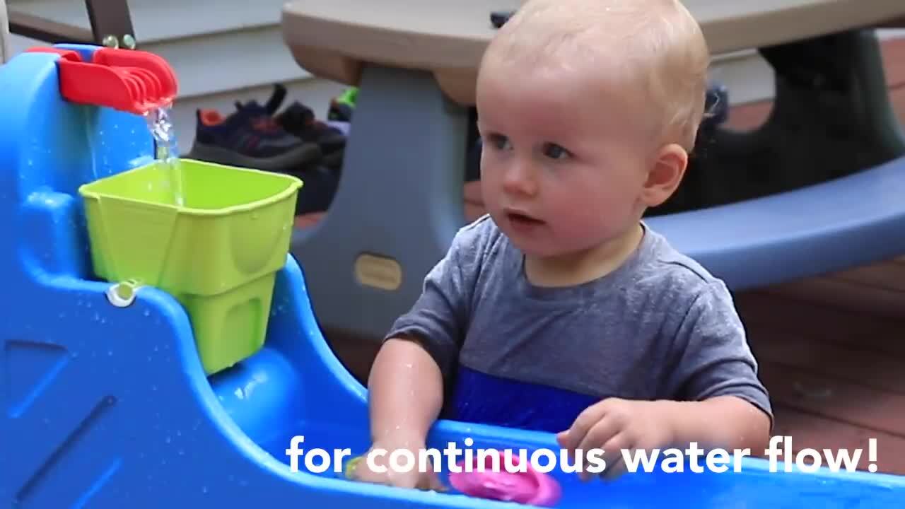 ウォーターゲーム バランススロープ 100 Water Marble Run ASMR + Submersible Pump - YouTube