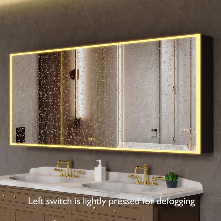 tunuo 60 in. W x 36 in. H Large Rectangular Black LED Light