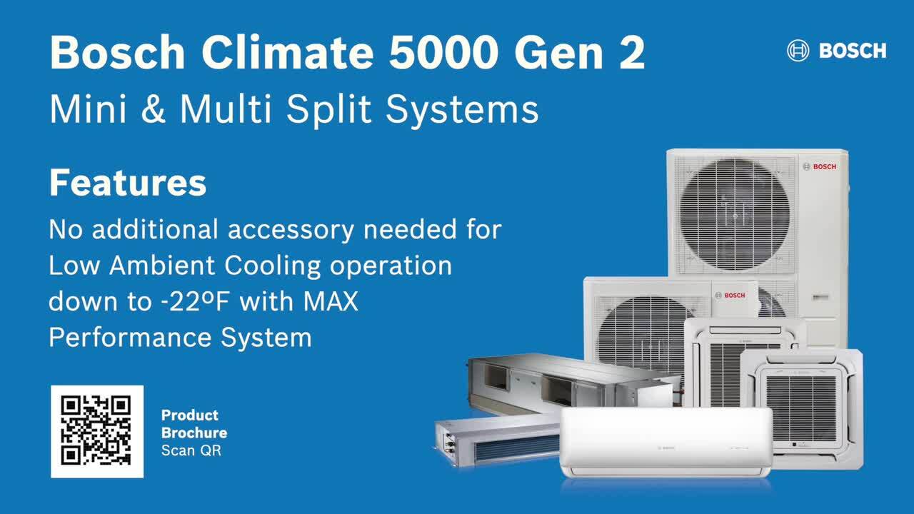 Gen 2 Climate 5000 ENERGY STAR 12 000 BTU 1 Ton Ductless Mini Split Air Conditioner with Heat Pump 230 Volt 60 Hz