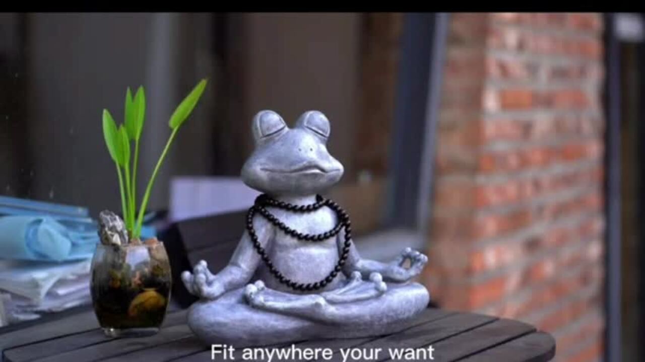 Frogs Figurines Yoga Decor, Mini Meditating Frogs Garden Sculpture