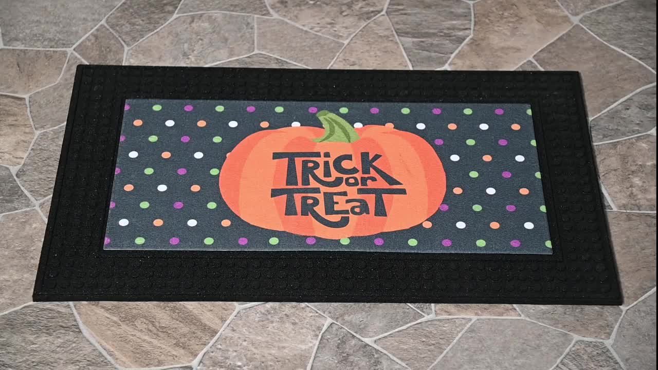 Home Accents Holiday LED Halloween Polka Dots Pumpkin 18 in. x 30