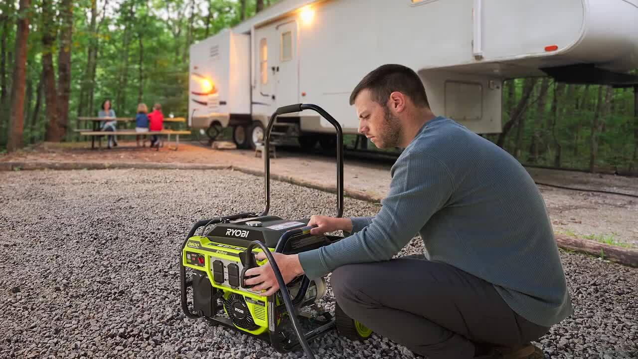 RYOBI 2500-Watt Recoil Start Gas Powered Inverter Generator with