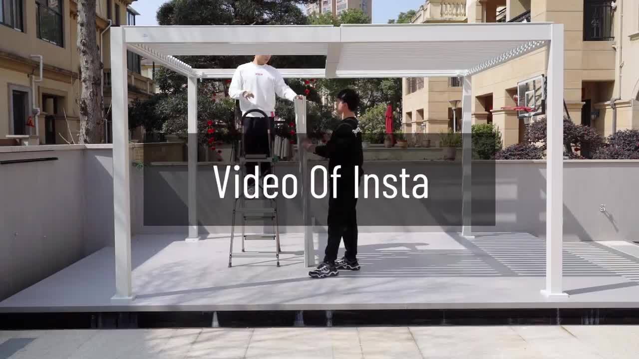 KOZYARD Elizabeth 12 ft. x 10 ft. Outdoor Grayish White Louvered