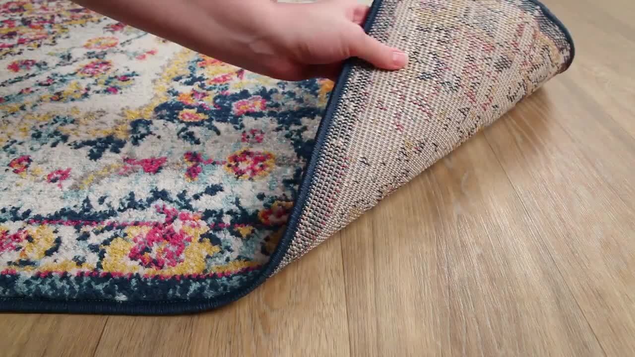 Livabliss Alois Pink/Blue 5 ft. 3 in. x 7 ft. 6 in. Oriental Area