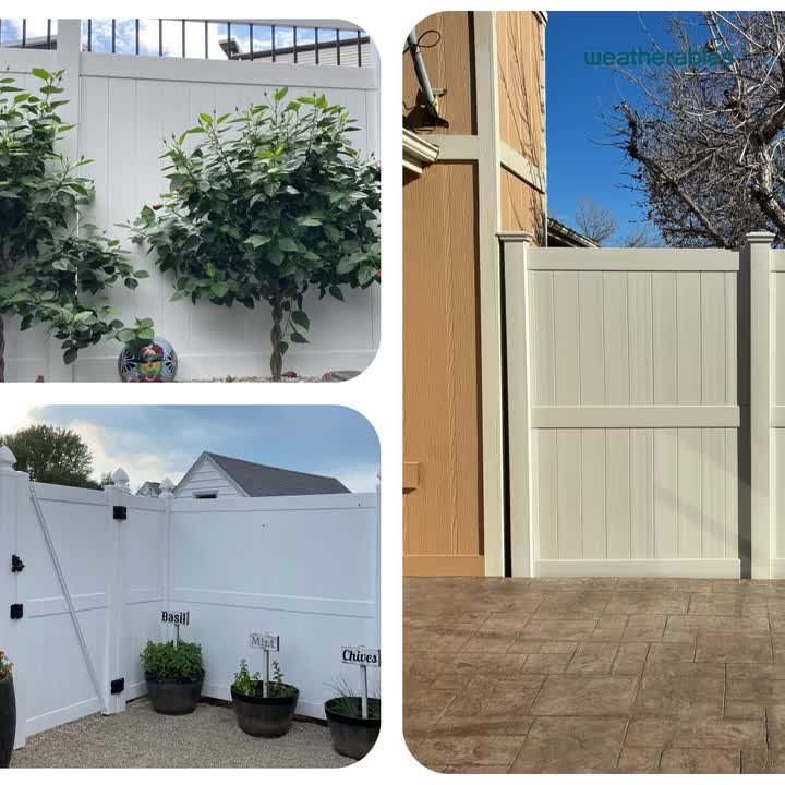 Weatherables Mason 6 ft. H x 8 ft. W White Vinyl Privacy Fence